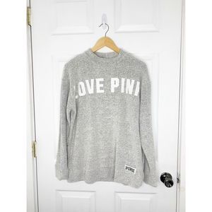 Victoria's Secret Pink Gray Mockneck Sweatshirt